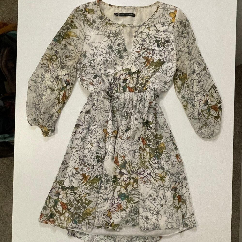 ZARA BASIC Floral Print Summer Dress